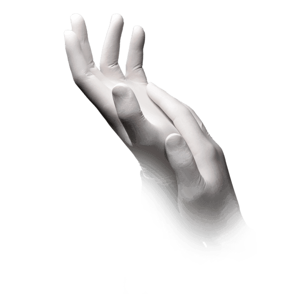 Guante de látex Basic-plus –  100 ud sin polvo blanco | EPI cat. III PS clase I 4