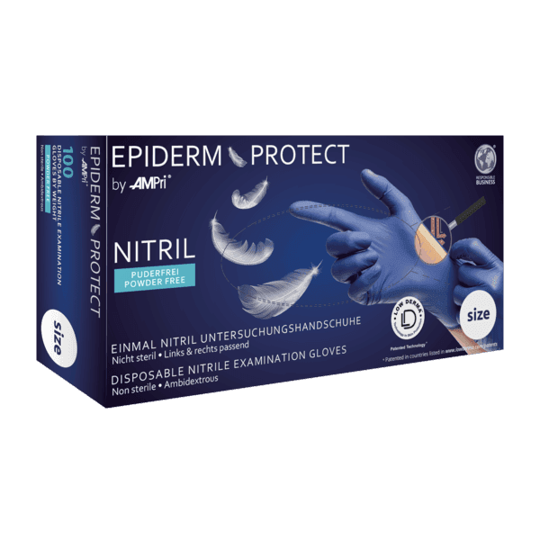 Med-Comfort guantes de nitrilo metal blue epiderm protect–100 ud
