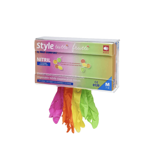 Pack Ahorro – Guantes de nitrilo Tutti Frutti sin polvo multicolor (10 cajas)
