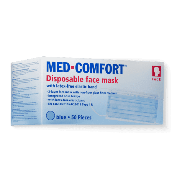 Mascarilla quirúrgica pack 50 ud – 3 capas Type IIR EN 14683 3