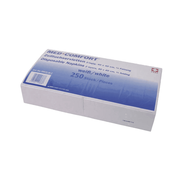 Med-Comfort servilleta desechable 40x40 cm blanca – pack 250 ud 2