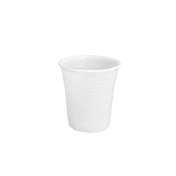 Vaso desechable PP 150 ml blanco – pack 100 ud