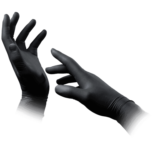 Guante de látex Black 300 PF – 300 mm – AQL 1,5 – 100 ud