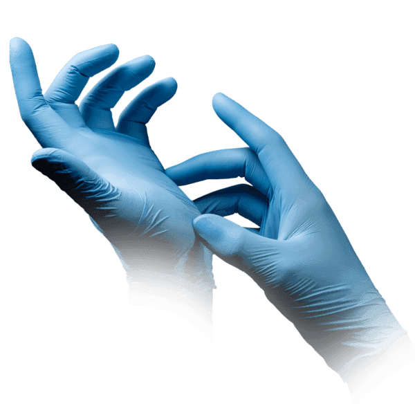 Guantes de nitrilo Pura Comfort Blue –  100 ud – resistentes | EPI cat. III PS clase I 3