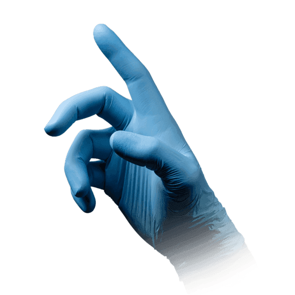 Guantes de nitrilo Pura Comfort Blue –  100 ud – resistentes | EPI cat. III PS clase I 4