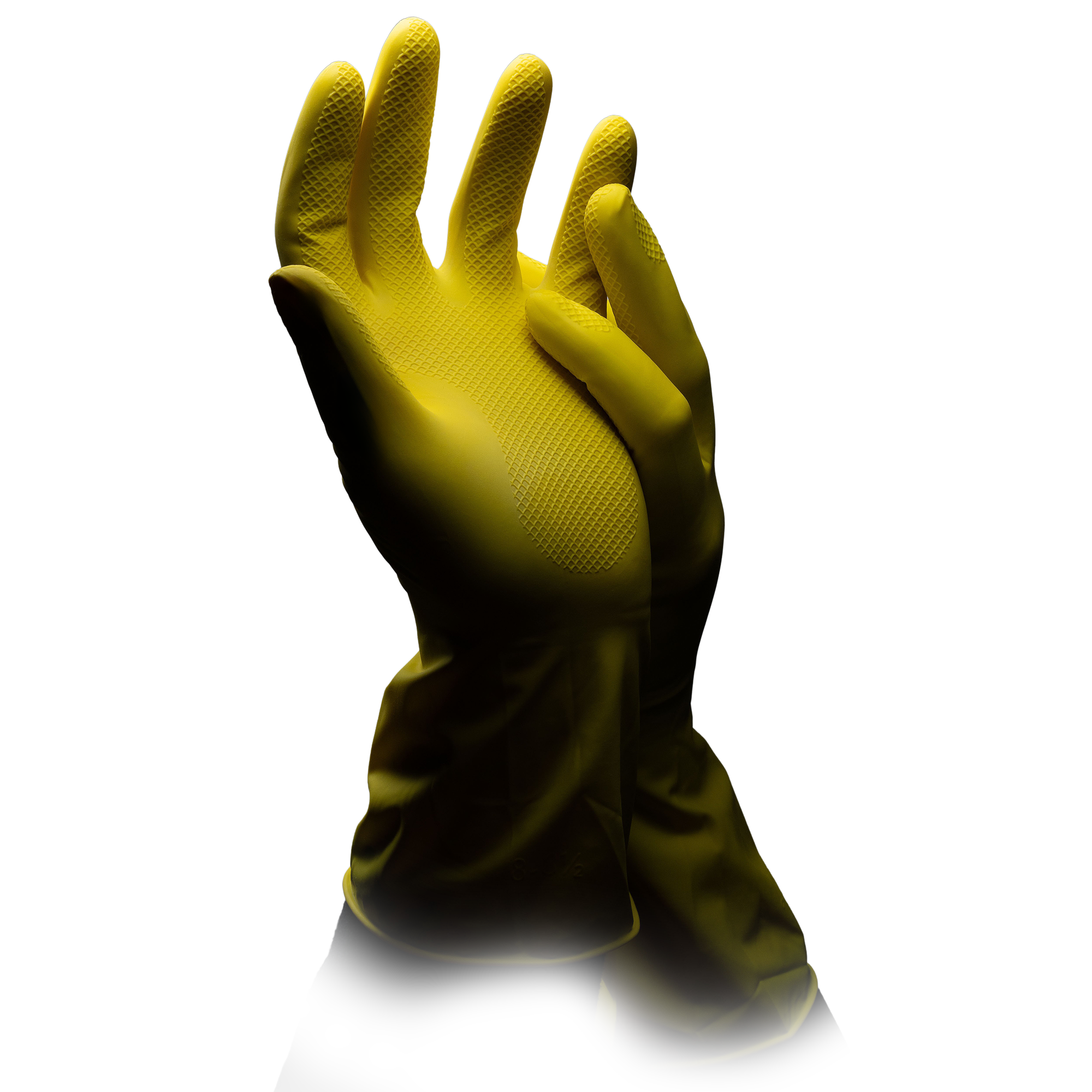 Guantes de látex doméstico amarillo Clean-Comfort – par