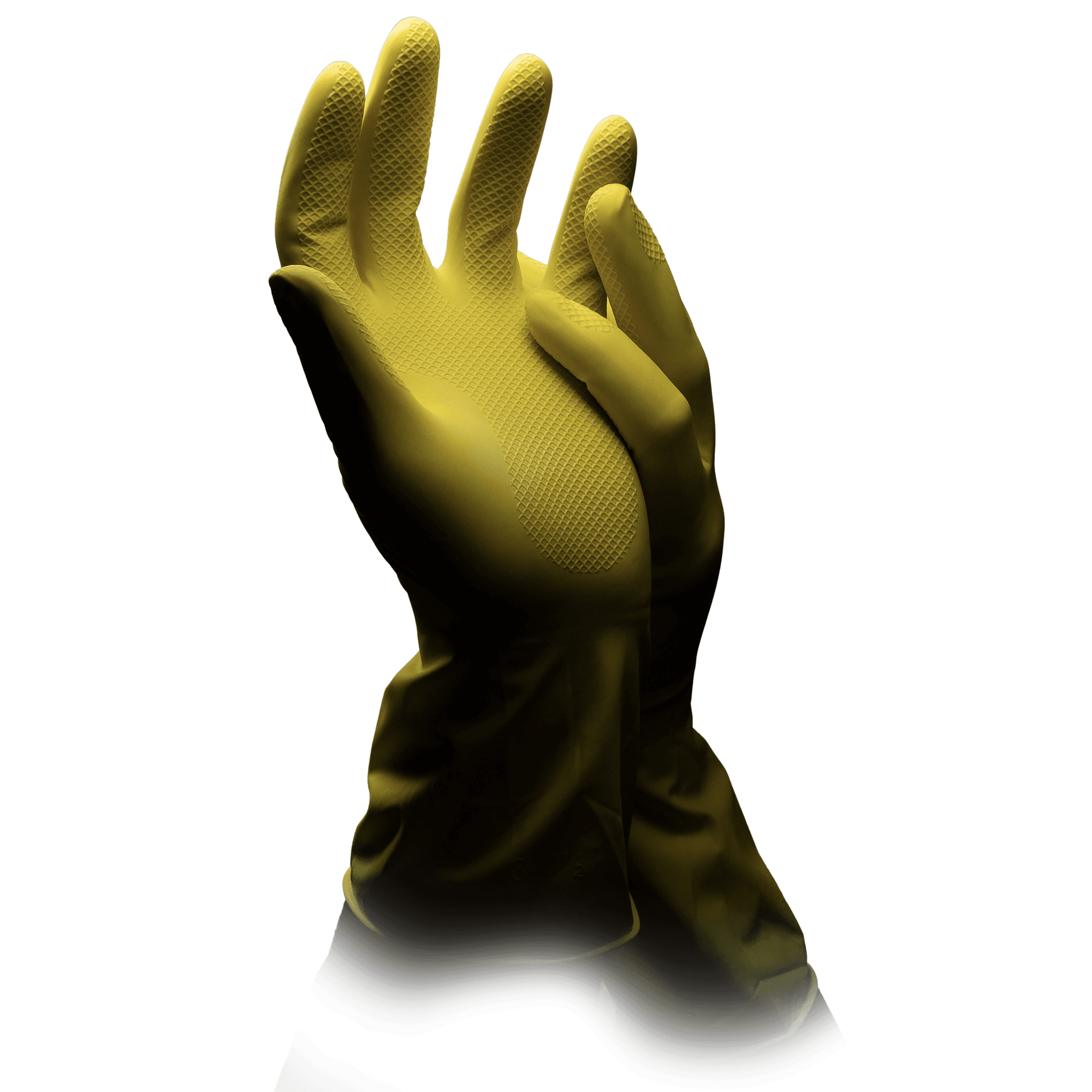 Guantes de látex doméstico amarillo Clean-Comfort – par