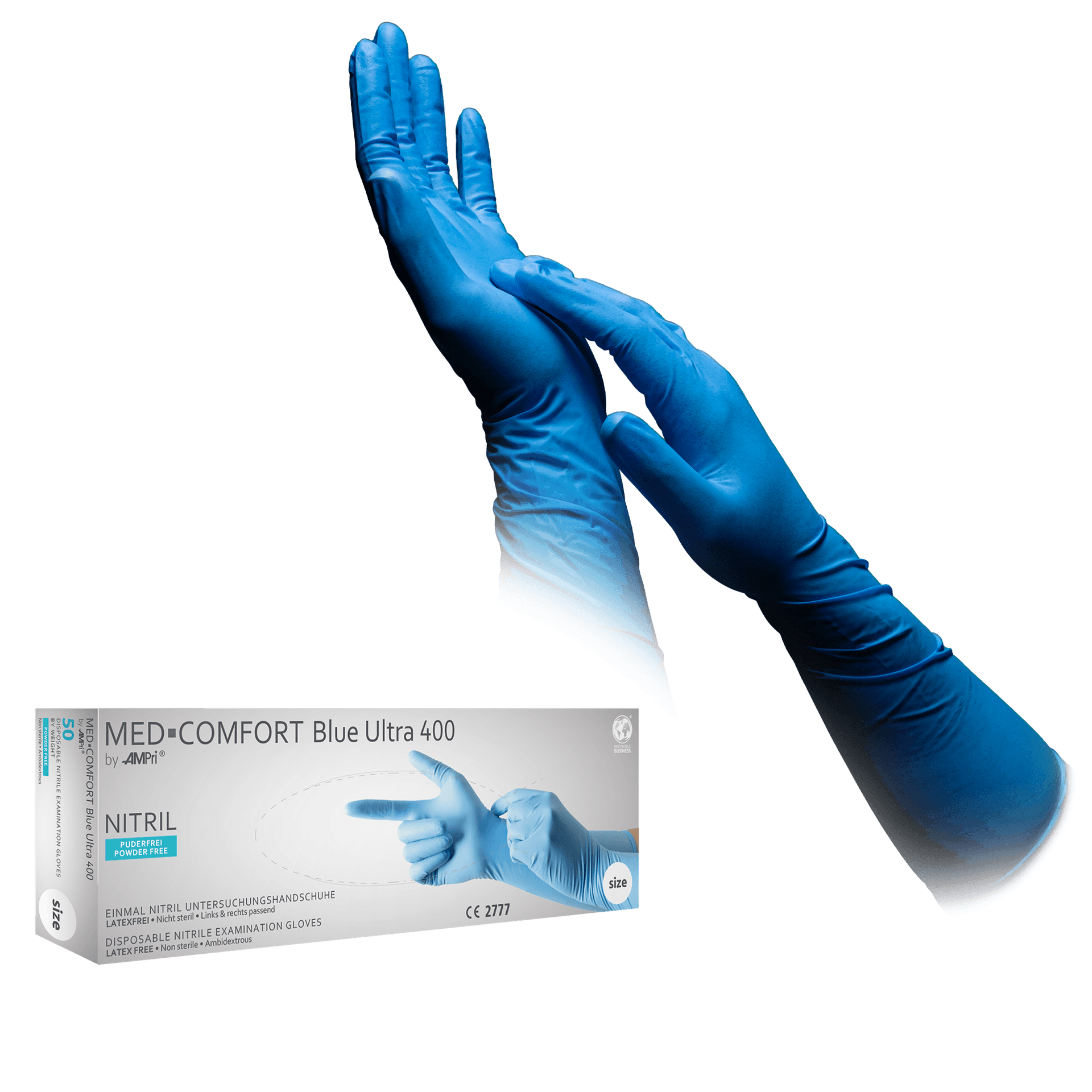 Guante Nitrilo azul Med Comfort Ultra 400