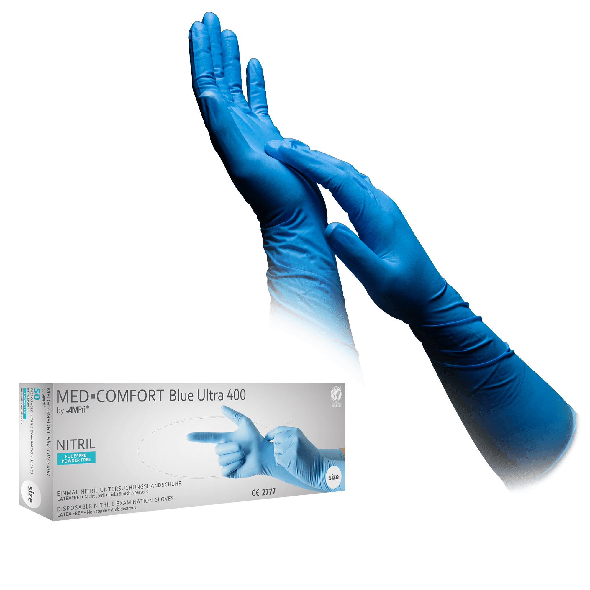 Guante Nitrilo azul Med Comfort Ultra 400