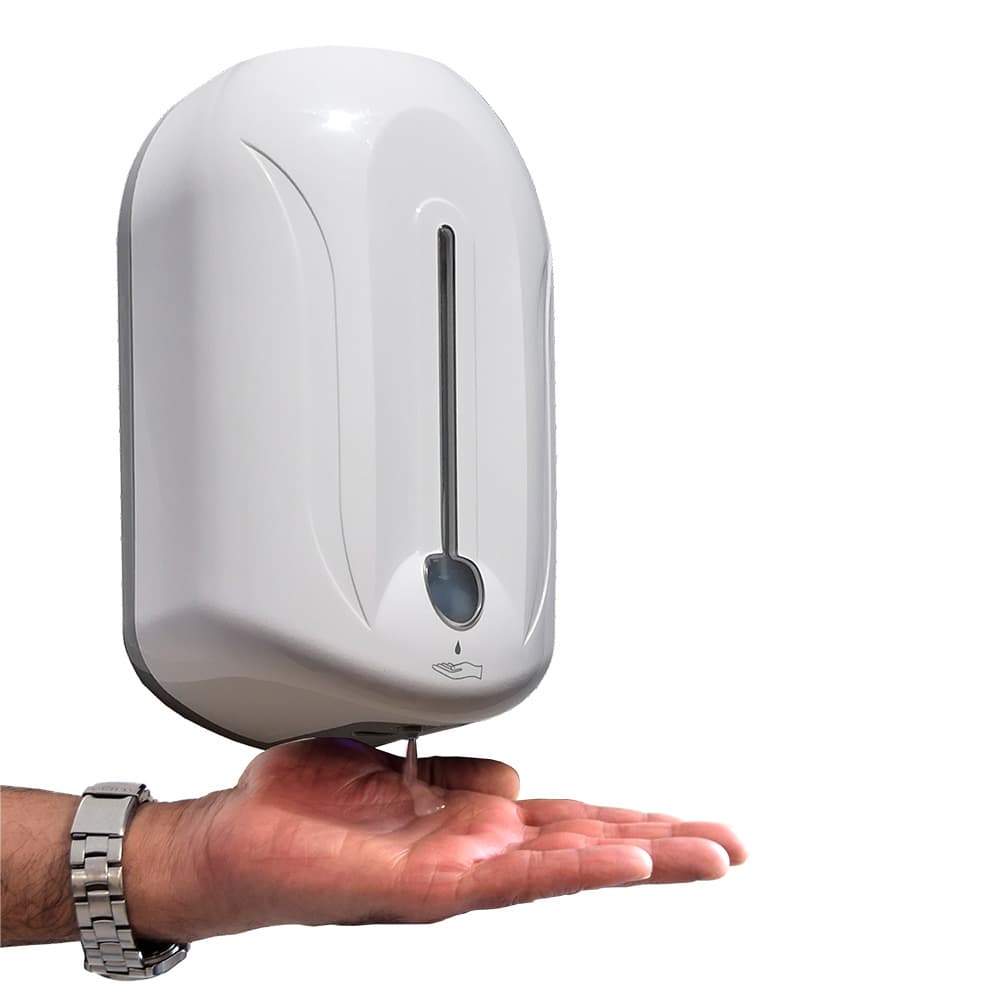 Dosificador electrónico HANDS-FREE gel/jabón ABS blanco (sin contacto, 1L)