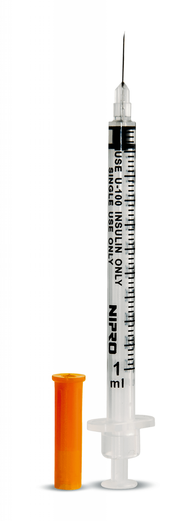 Jeringa Nipro 3 cuerpos 1 ml con aguja – caja 100 ud