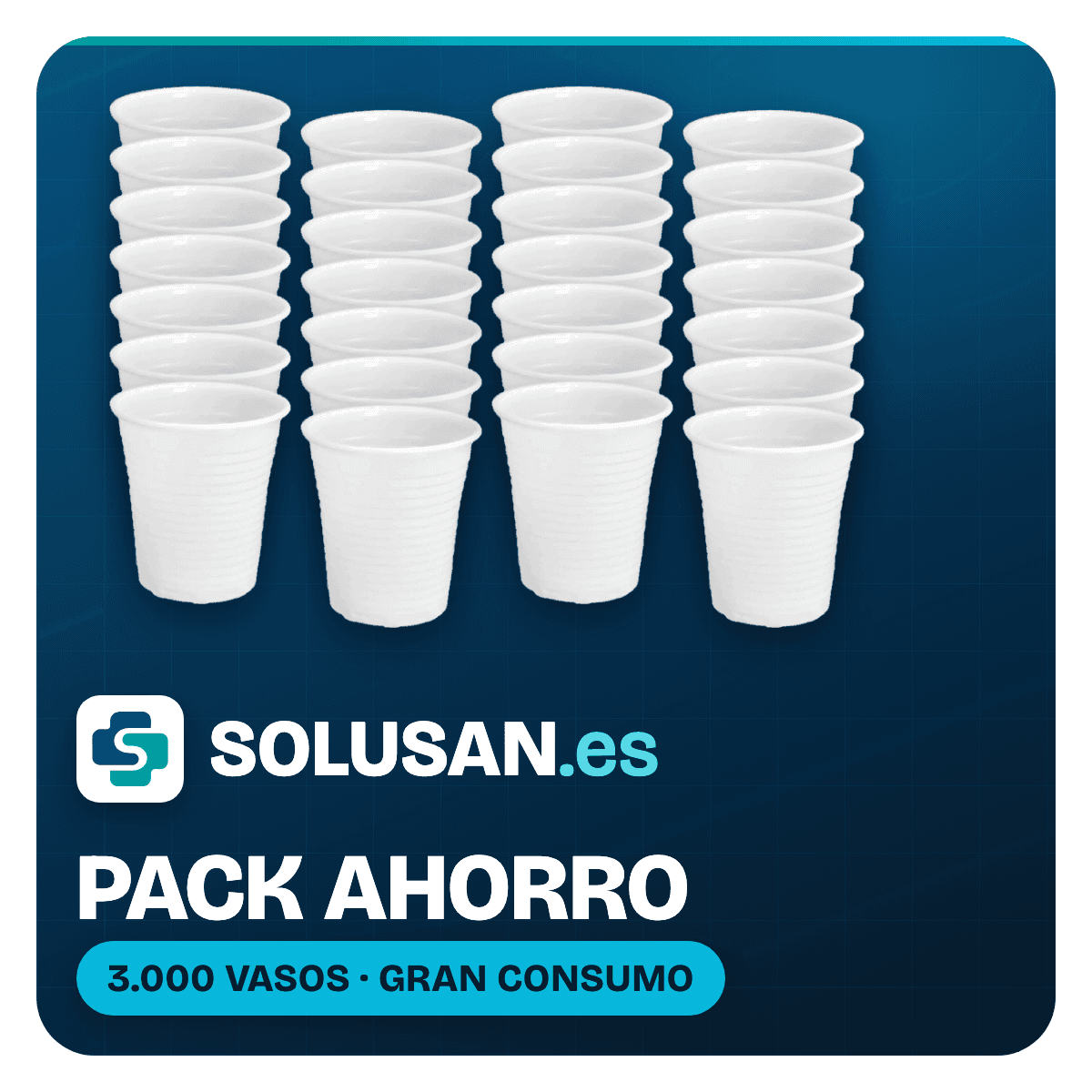 Pack Ahorro – Vaso desechable PP 150 ml blanco – 3.000 ud