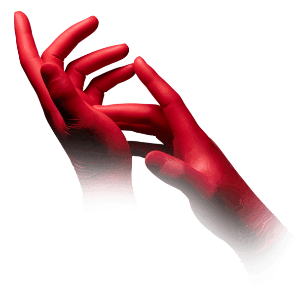 Guantes de nitrilo Style Red  100 ud PFAQL 1,5 – rojo | EPI cat. III PS clase I 3