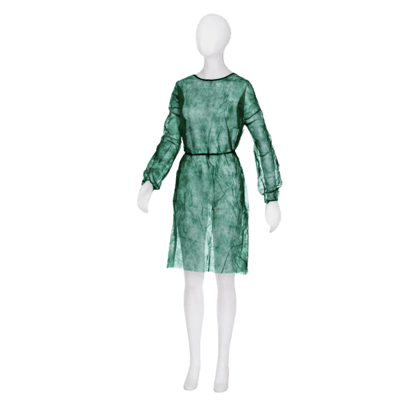 Bata protectora hospitalaria azul – pack 10 ud – puño elástico