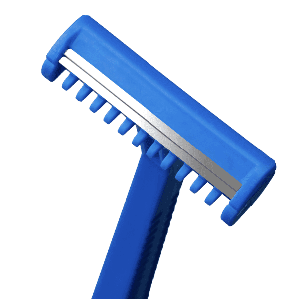 Pack 100 maquinillas desechables de afeitar 2 hojas – capuchón azul