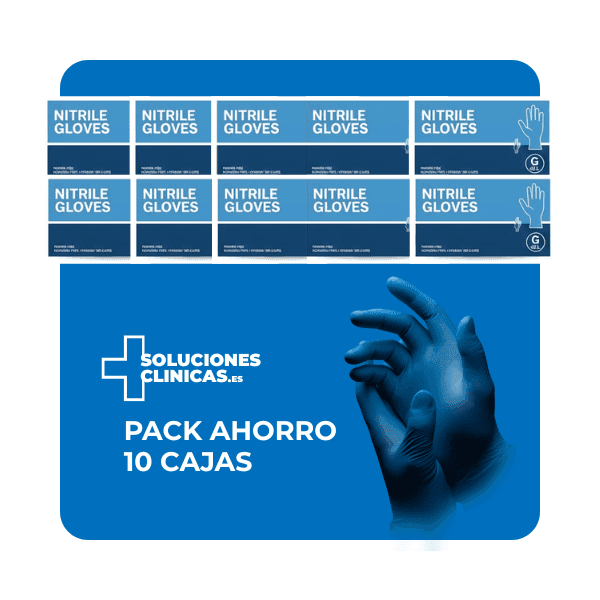 Pack Ahorro – Guantes de nitrilo azul sin polvo (10 cajas) | EPI Cat. III