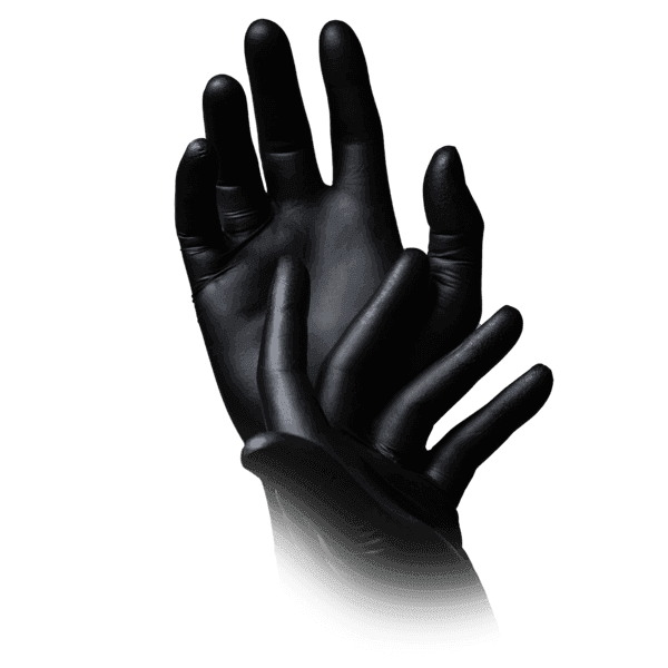 Guante nitrilo negro sin polvo –  100 ud | EPI cat. III PS clase I 2