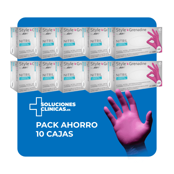 Pack Ahorro – Guantes de nitrilo Style Magenta (10 cajas) | EPI Cat. III